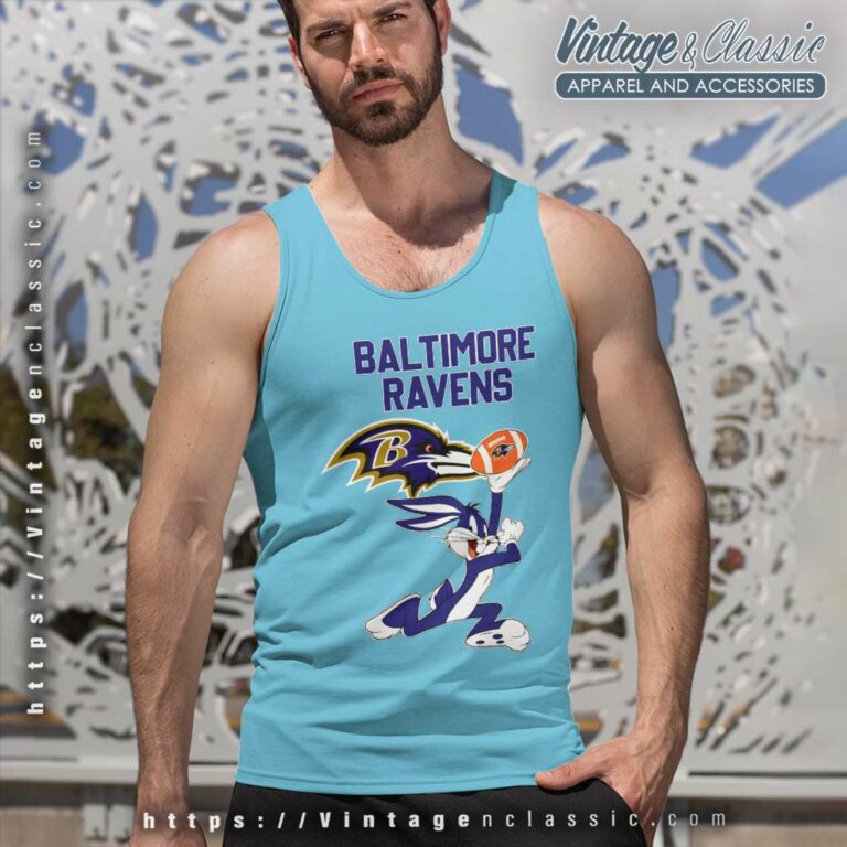 Baltimore Ravens Football Bunny Tank Top Racerback Baltimore Ravens Football Bunny Tank Top Racerback