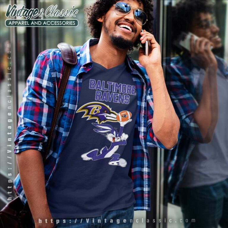 Baltimore Ravens Football Bunny V Neck TShirt Baltimore Ravens Football Bunny V Neck TShirt