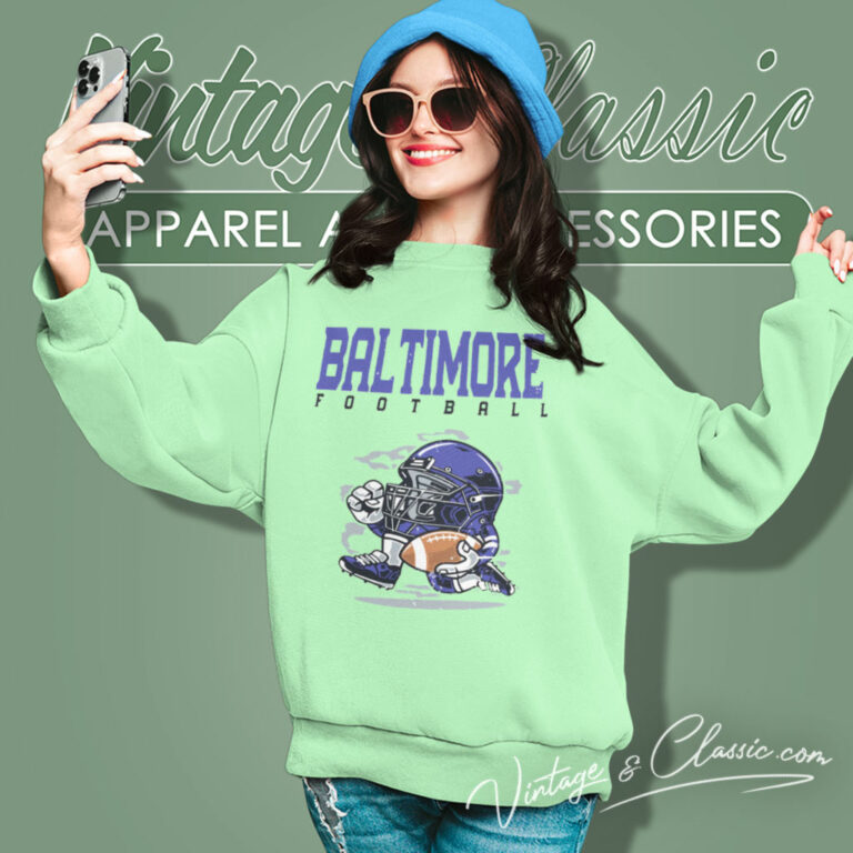 Baltimore Ravens Football Helmet Vintage Sweatshirt Baltimore Ravens Football Helmet Vintage Sweatshirt