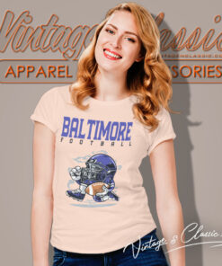 Baltimore Ravens Football Helmet Vintage Women T Shirt