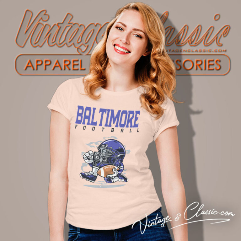 Baltimore Ravens Football Helmet Vintage Women T Shirt Baltimore Ravens Football Helmet Vintage Women T Shirt