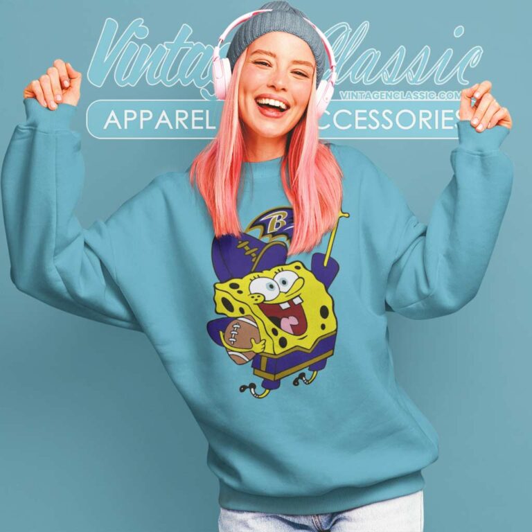 Baltimore Ravens Football Spongebob Sweatshirt Baltimore Ravens Football Spongebob Sweatshirt