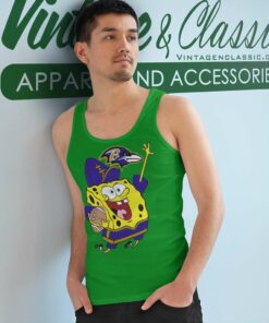 Baltimore Ravens Football Spongebob Tank Top Racerback