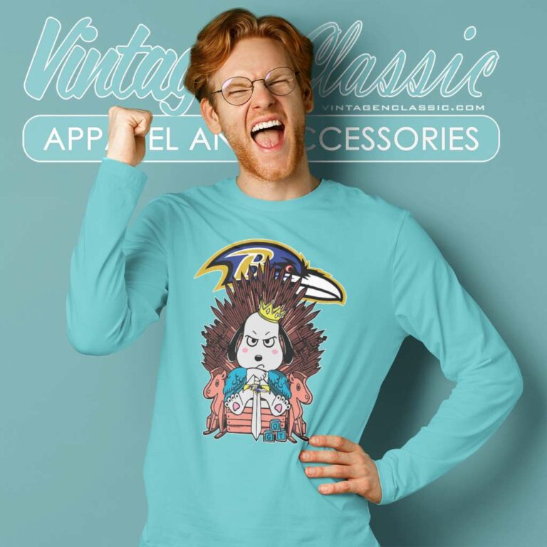 Baltimore Ravens Game Of Thrones Snoopy Long Sleeve Tee Baltimore Ravens Game Of Thrones Snoopy Long Sleeve Tee