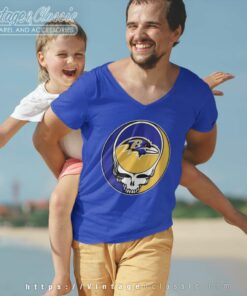 Baltimore Ravens Grateful Dead Steal Your Face V Neck TShirt