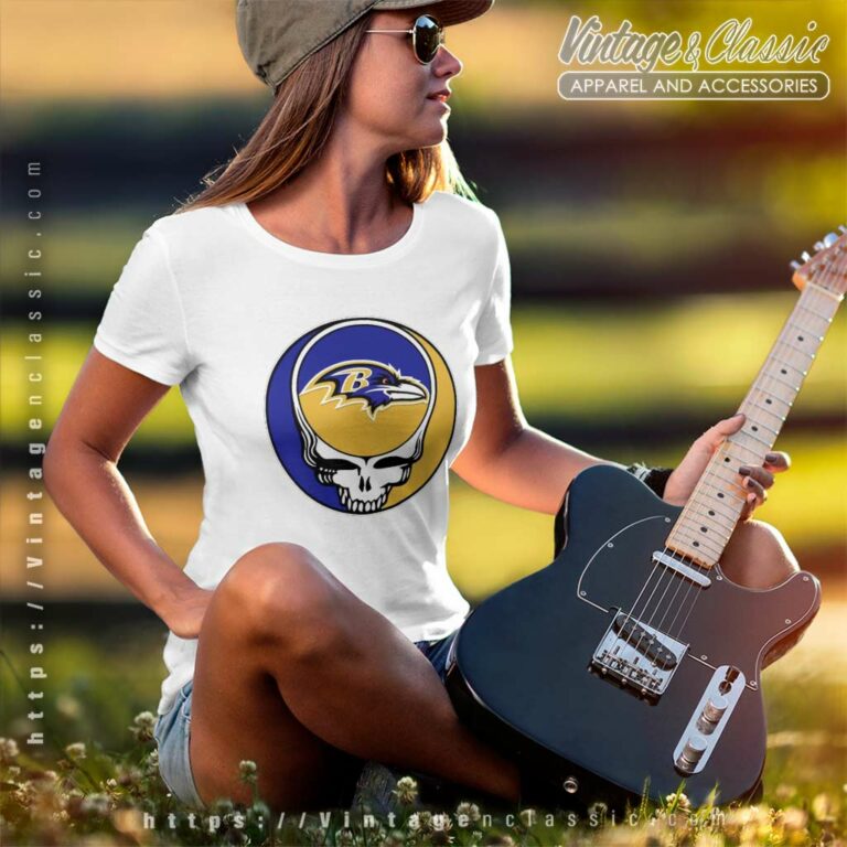 Baltimore Ravens Grateful Dead Steal Your Face Women TShirt Baltimore Ravens Grateful Dead Steal Your Face Women TShirt