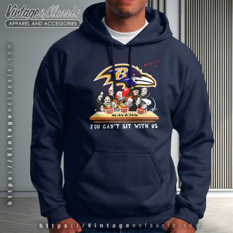 Baltimore Ravens Horror Movies You Cant Sit With Us Halloween Hoodie Baltimore Ravens Horror Movies You Cant Sit With Us Halloween Hoodie