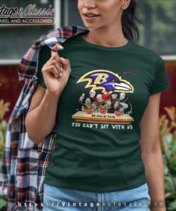 Baltimore Ravens Horror Movies You Cant Sit With Us Halloween Women TShirt