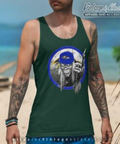 Baltimore Ravens Iron Maiden Skull Tank Top Racerback