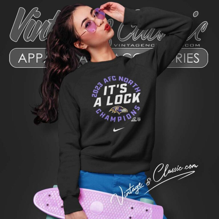 Baltimore Ravens Its A Lock Afc North Division Champions Nike Sweatshirt Baltimore Ravens Its A Lock Afc North Division Champions Nike Sweatshirt