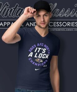 Baltimore Ravens Its A Lock Afc North Division Champions Nike V Neck TShirt