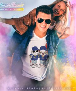 Baltimore Ravens Jack Skellington And Pennywise V Neck TShirt