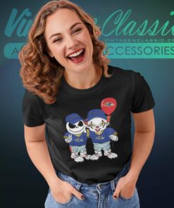 Baltimore Ravens Jack Skellington And Pennywise Women TShirt