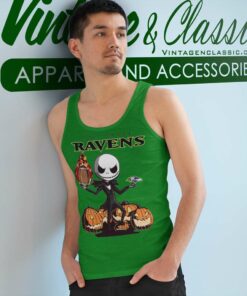 Baltimore Ravens Jack Skellington Halloween Tank Top Racerback