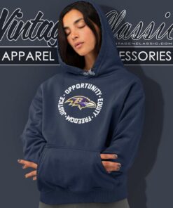 Baltimore Ravens Justice Shirt Opportunity Equity Freedom Hoodie