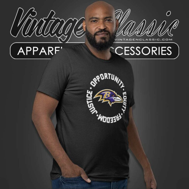 Baltimore Ravens Justice Shirt Opportunity Equity Freedom T Shirt Baltimore Ravens Justice Shirt Opportunity Equity Freedom T Shirt