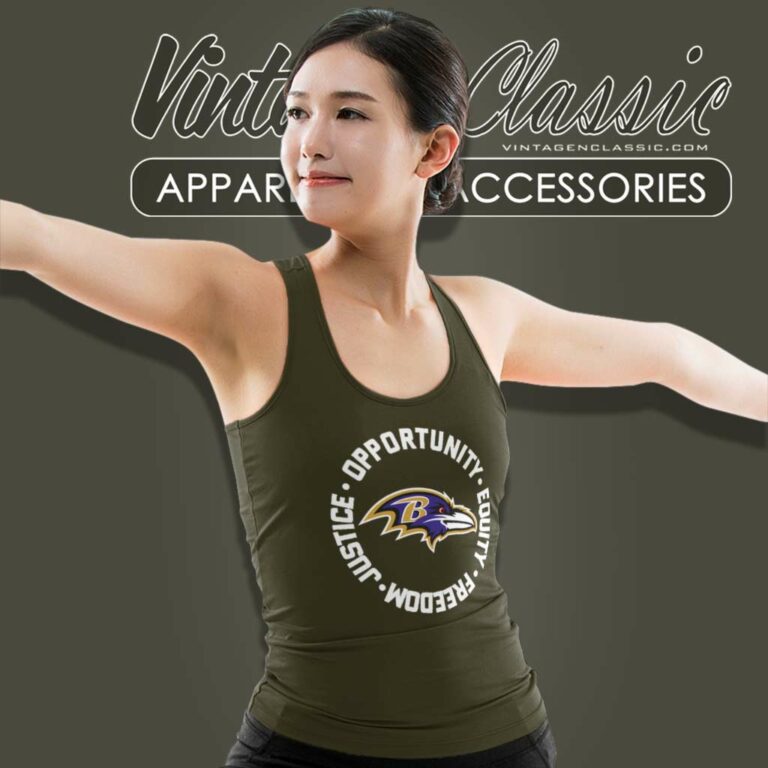 Baltimore Ravens Justice Shirt Opportunity Equity Freedom Tank Top Racerback Baltimore Ravens Justice Shirt Opportunity Equity Freedom Tank Top Racerback