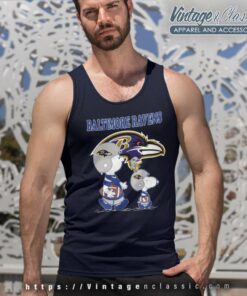 Baltimore Ravens Lets Play Football Together Snoopy Charlie Brown Tank Top Racerback