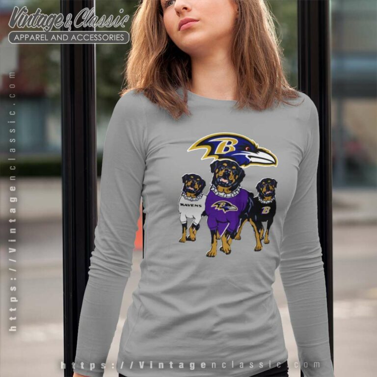 Baltimore Ravens Logo And Dachshund Dogs Team Long Sleeve Tee Baltimore Ravens Logo And Dachshund Dogs Team Long Sleeve Tee