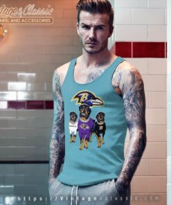 Baltimore Ravens Logo And Dachshund Dogs Team Tank Top Racerback