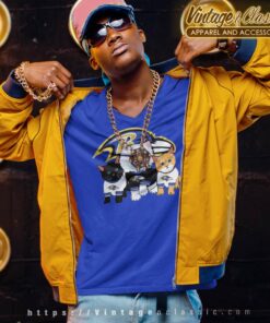 Baltimore Ravens Logo Cats V Neck TShirt