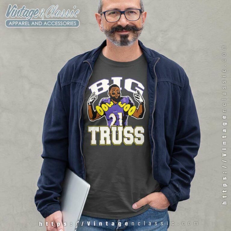 Baltimore Ravens Mark Ingram Big Truss Woo Woo Long Sleeve Tee Baltimore Ravens Mark Ingram Big Truss Woo Woo Long Sleeve Tee