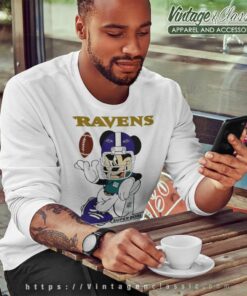 Baltimore Ravens Mickey Mouse Super Bowl Football Sweatshirt