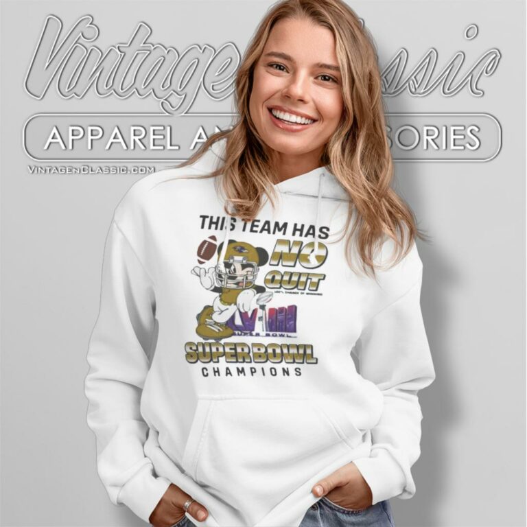 Baltimore Ravens Mickey Mouse This Team Has No Quit Super Bowl Champions 2024 Hoodie Baltimore Ravens Mickey Mouse This Team Has No Quit Super Bowl Champions 2024 Hoodie
