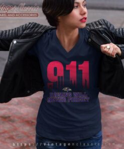 Baltimore Ravens Nfl 911 Will Never Forget V Neck TShirt