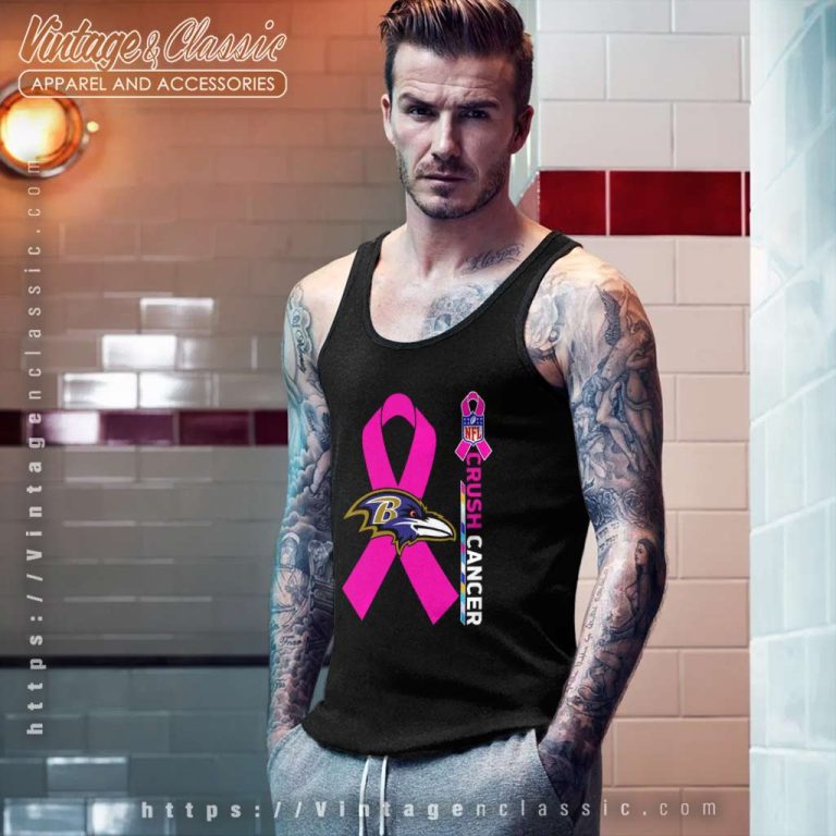 Baltimore Ravens Nfl Crush Cancer 2023 Tank Top Racerback Baltimore Ravens Nfl Crush Cancer 2023 Tank Top Racerback