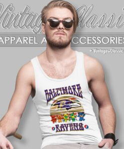 Baltimore Ravens Nfl Grateful Dancing Bears Retro Tank Top Racerback