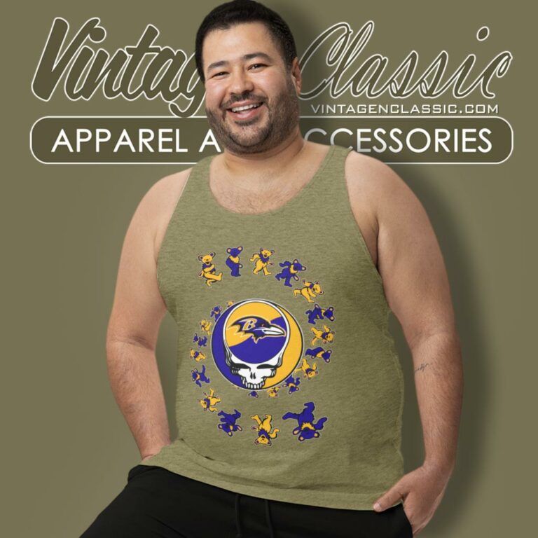 Baltimore Ravens Nfl Grateful Dancing Bears Tank Top Racerback Baltimore Ravens Nfl Grateful Dancing Bears Tank Top Racerback