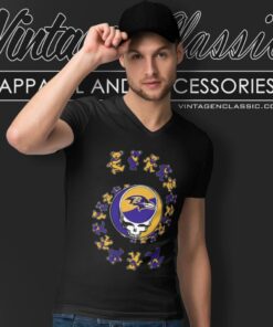 Baltimore Ravens Nfl Grateful Dancing Bears Shirt 5 Baltimore Ravens Nfl Grateful Dancing Bears V Neck TShirt