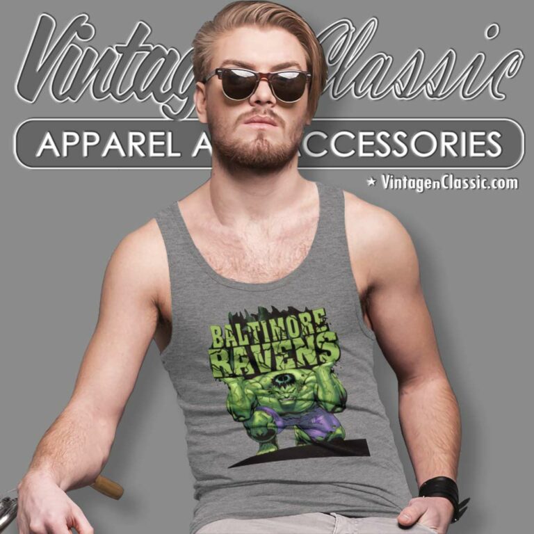 Baltimore Ravens Nfl Hulk Avengers Tank Top Racerback Baltimore Ravens Nfl Hulk Avengers Tank Top Racerback