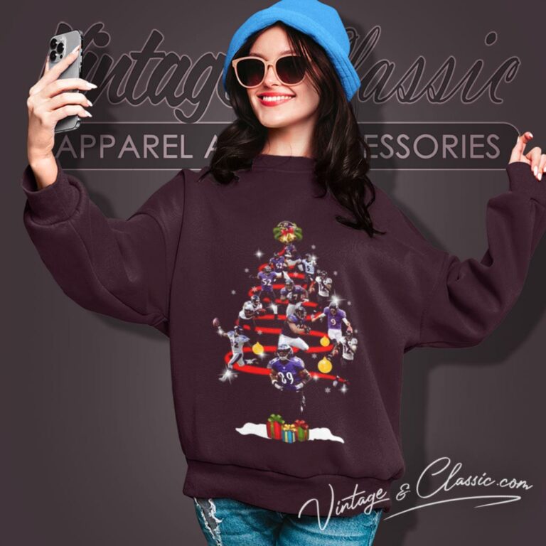 Baltimore Ravens Players Christmas Tree Sweatshirt Baltimore Ravens Players Christmas Tree Sweatshirt