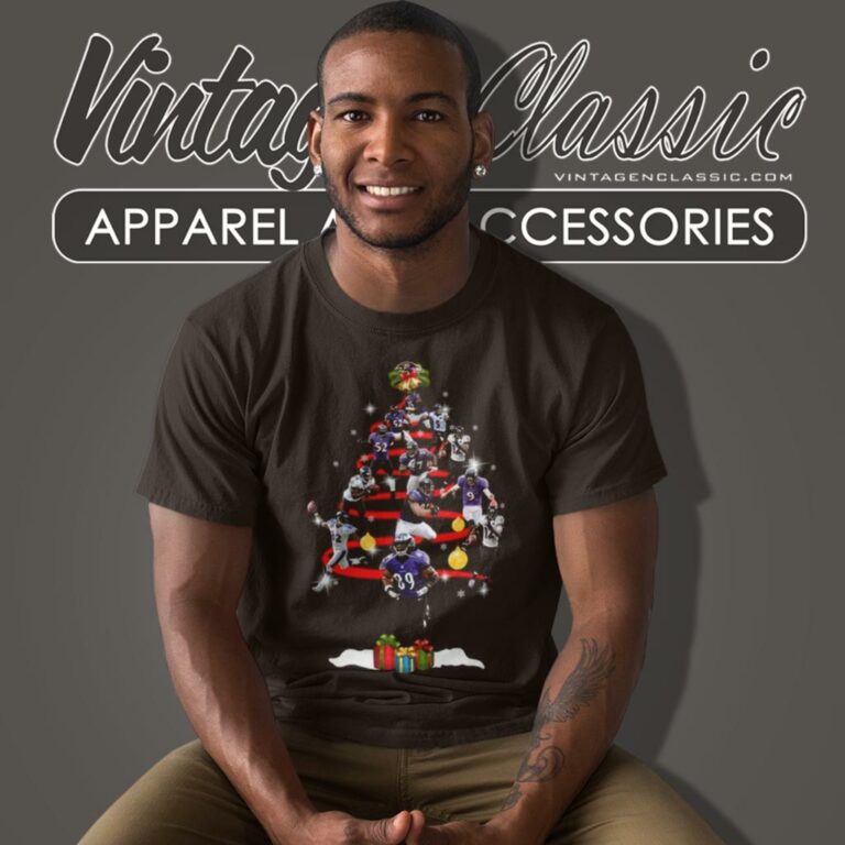 Baltimore Ravens Players Christmas Tree T Shirt Baltimore Ravens Players Christmas Tree T Shirt