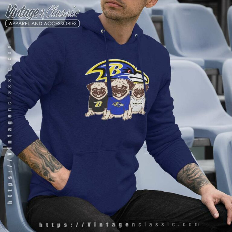 Baltimore Ravens Pug Team Hoodie Baltimore Ravens Pug Team Hoodie