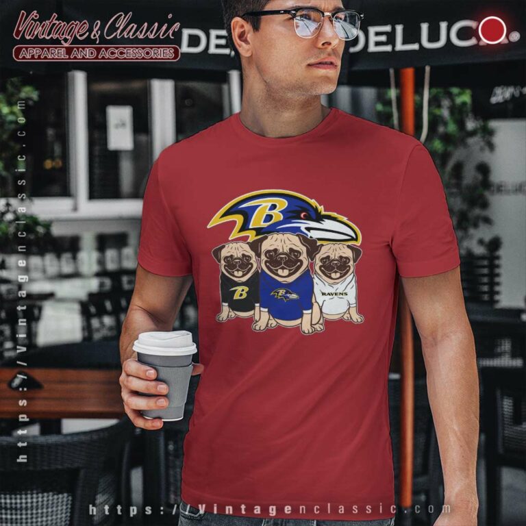 Baltimore Ravens Pug Team T Shirt Baltimore Ravens Pug Team T Shirt