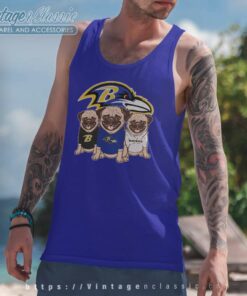 Baltimore Ravens Pug Team Tank Top Racerback