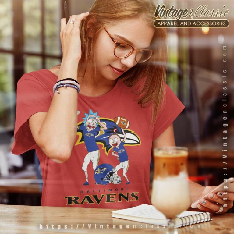 Baltimore Ravens Rick And Morty Dancing Women TShirt Baltimore Ravens Rick And Morty Dancing Women TShirt