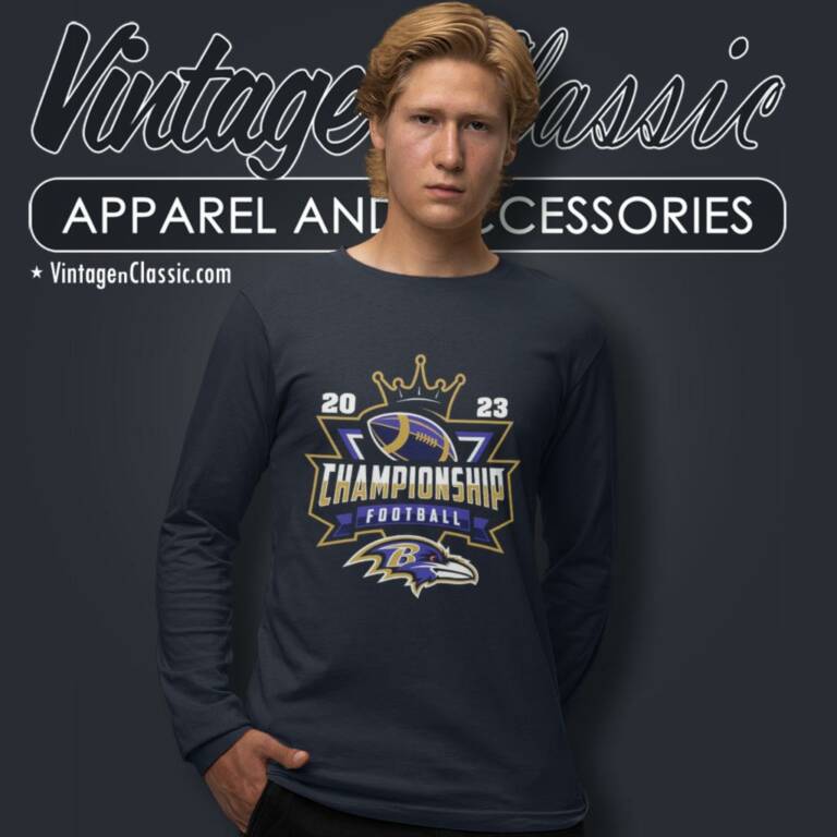 Baltimore Ravens Shirt 2023 Championship Football Nfl Long Sleeve Tee Baltimore Ravens Shirt 2023 Championship Football Nfl Long Sleeve Tee