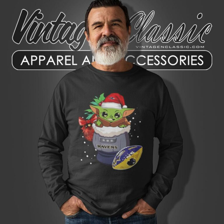 Baltimore Ravens Shirt Christmas Baby Yoda Star Wars Funny Happy Nfl Long Sleeve Tee Baltimore Ravens Shirt Christmas Baby Yoda Star Wars Funny Happy Nfl Long Sleeve Tee