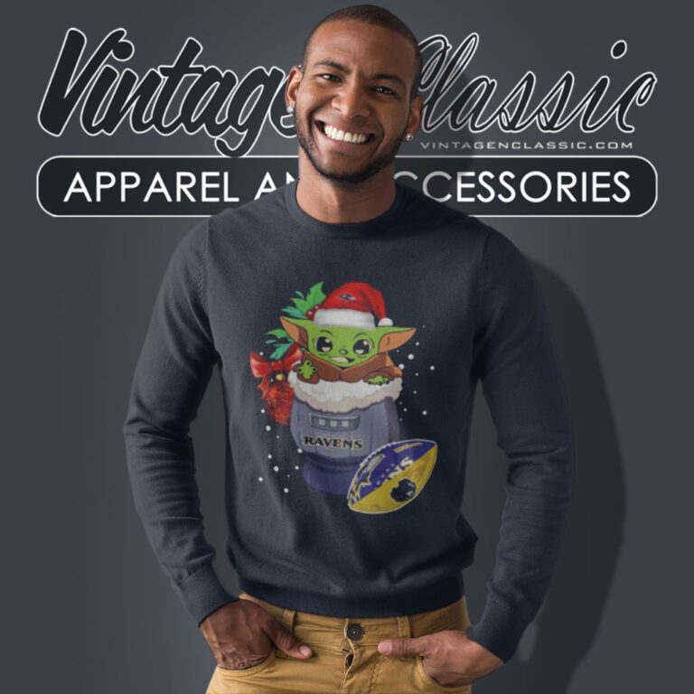 Baltimore Ravens Shirt Christmas Baby Yoda Star Wars Funny Happy Nfl Sweatshirt Baltimore Ravens Shirt Christmas Baby Yoda Star Wars Funny Happy Nfl Sweatshirt