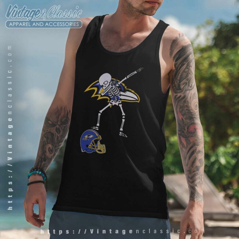 Baltimore Ravens Skeleton Dabbing Tank Top Racerback Baltimore Ravens Skeleton Dabbing Tank Top Racerback