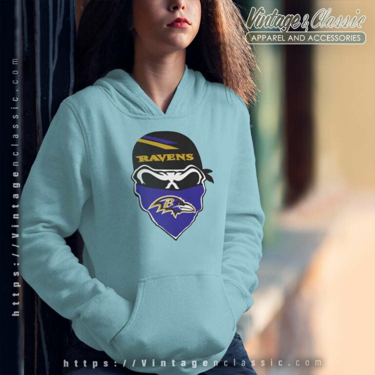 Baltimore Ravens Skull Bandana Hoodie Baltimore Ravens Skull Bandana Hoodie