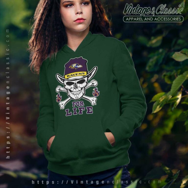 Baltimore Ravens Skull Fire For Life Hoodie Baltimore Ravens Skull Fire For Life Hoodie