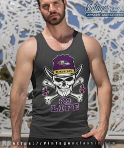 Baltimore Ravens Skull Fire For Life Tank Top Racerback