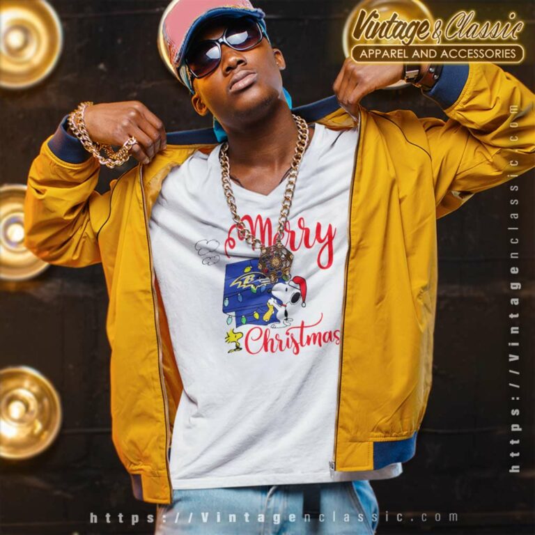 Baltimore Ravens Snoopy And Woodstock Merry Christmas V Neck TShirt Baltimore Ravens Snoopy And Woodstock Merry Christmas V Neck TShirt