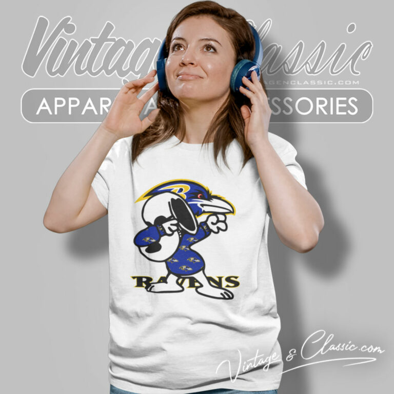 Baltimore Ravens Snoopy Dabbing Women T Shirt Baltimore Ravens Snoopy Dabbing Women T Shirt
