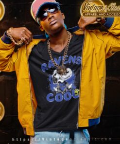 Baltimore Ravens Snoopy Joe Cool V Neck TShirt